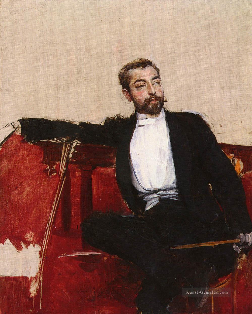 Luomo dallo SPARTOA Porträt von John Singer Sargent genre Giovanni Boldini Ölgemälde
